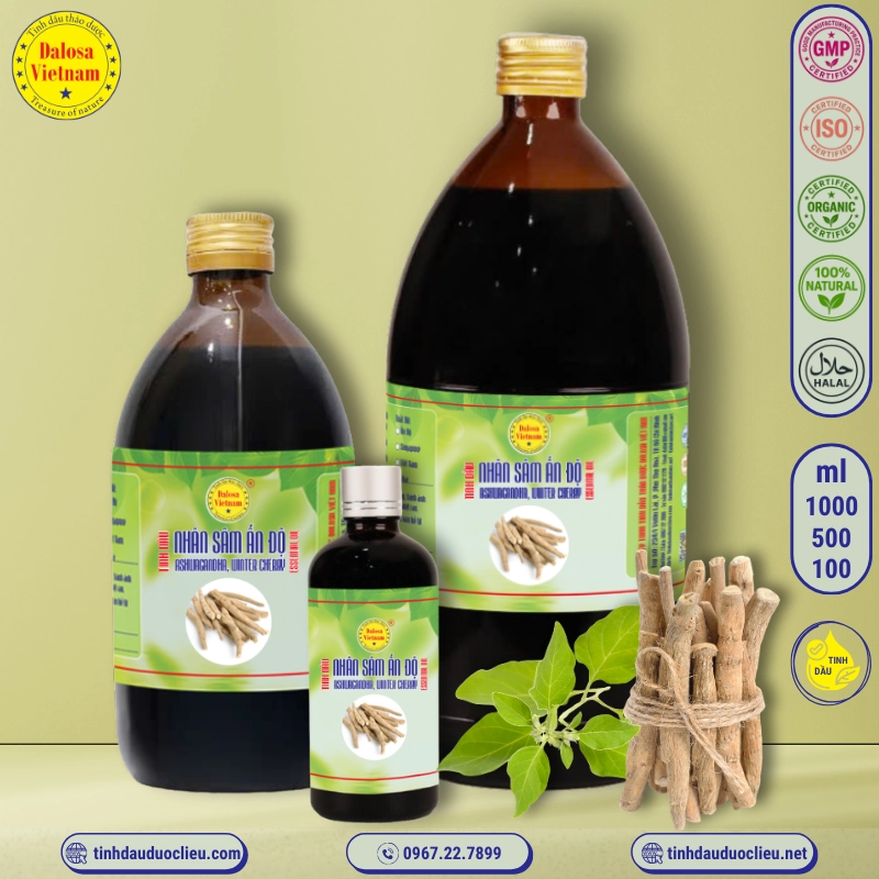 Tinh Dầu Nhân Sâm Ấn Độ - Ashwagandha Essential Oil 1 tinh dau nhan sam an do ashwagandha withania somnifera essential oil